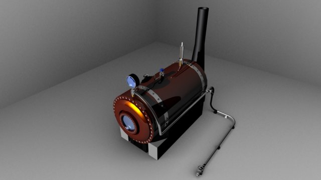 steam boiler Modelo 3D .c4d .max .obj .3ds .fbx .stl .blend 
