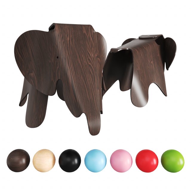 EAMES ELEPHANT 3D 模型 .c4d .max .obj .3ds .fbx .stl .blend 