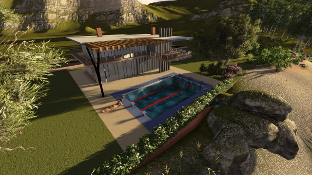 villa 3D Model .c4d .max .obj .3ds .fbx .stl .blend 