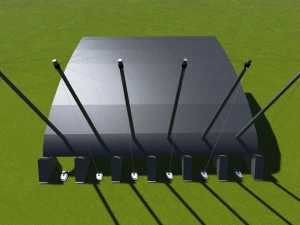 cable sun protection with stadium 3D Model
