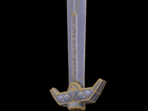 runic sword hand painted 3D Model