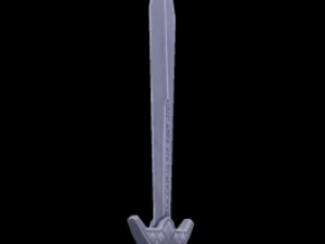 runic sword hand painted Modelo 3D