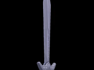runic sword hand painted 3D Model