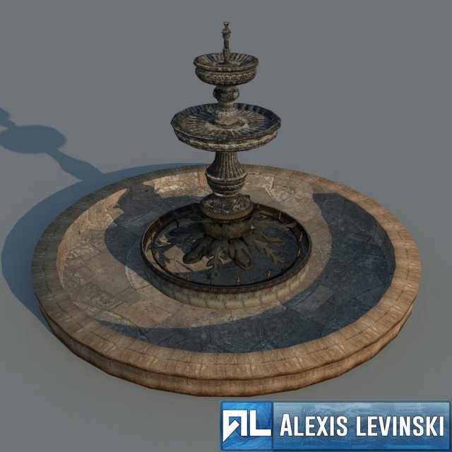 fountain Modello 3D .c4d .max .obj .3ds .fbx .stl .blend 