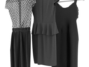 realistic dresses on hangers 3Dモデル