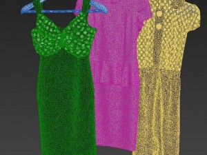 realistic dresses on hangers 3Dモデル