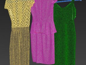 realistic dresses on hangers 3Dモデル