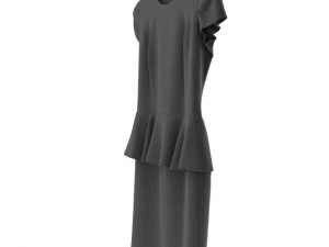 black dress on a hanger 03 3D Model