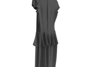 black dress on a hanger 03 3D Model