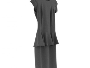 black dress on a hanger 03 3D Model