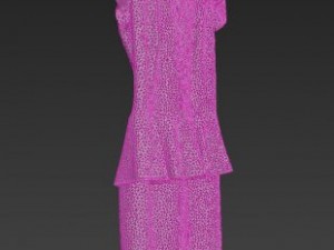 black dress on a hanger 03 3D Model