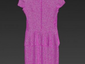 black dress on a hanger 03 3D Model