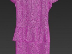 black dress on a hanger 03 3D Model
