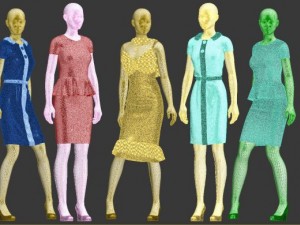 female mannequins in dresses01 3D Model