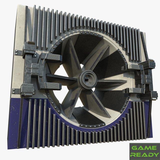 sci fi ventilation 3D-Modell .c4d .max .obj .3ds .fbx .stl .blend 