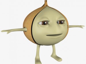 onion mascot character 3D 모델