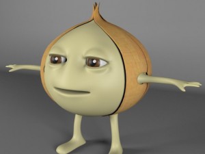 onion mascot character Modelo 3D