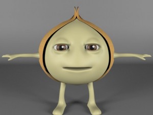 onion mascot character Modelo 3D