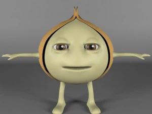 onion mascot character 3D Model