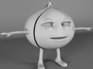 onion mascot character Modelo 3D
