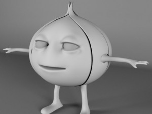 onion mascot character Modelo 3D