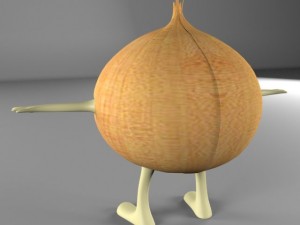 onion mascot character Modelo 3D