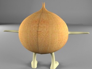 onion mascot character Modelo 3D