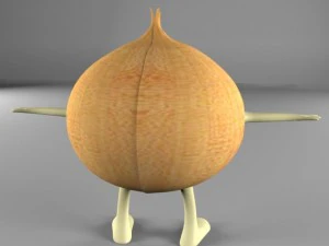 onion mascot character 3D Model
