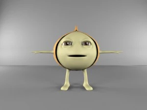 onion mascot character 3D Model
