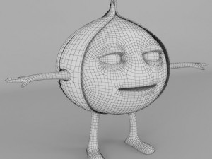 onion mascot character Modelo 3D