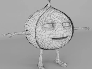 onion mascot character 3D Model