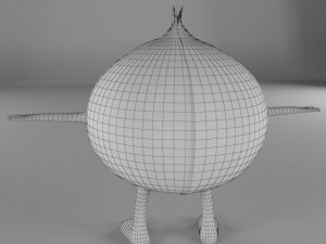 onion mascot character Modelo 3D
