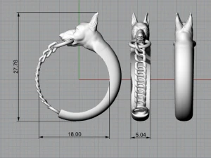ring dog 3D Print Model