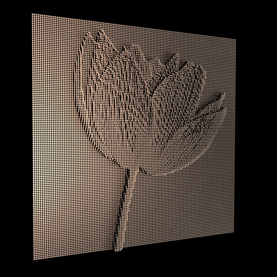 panel - flower 3D Model .c4d .max .obj .3ds .fbx .stl .blend 