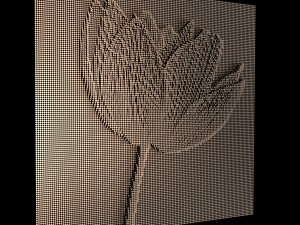 panel - flower Modèle 3D