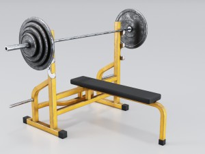 bench press Modello 3D