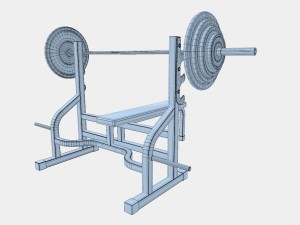 bench press Modello 3D
