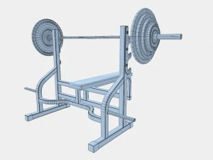 bench press 3D Model