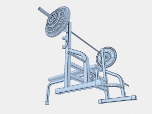 bench press Modello 3D