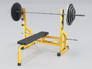 bench press Modello 3D