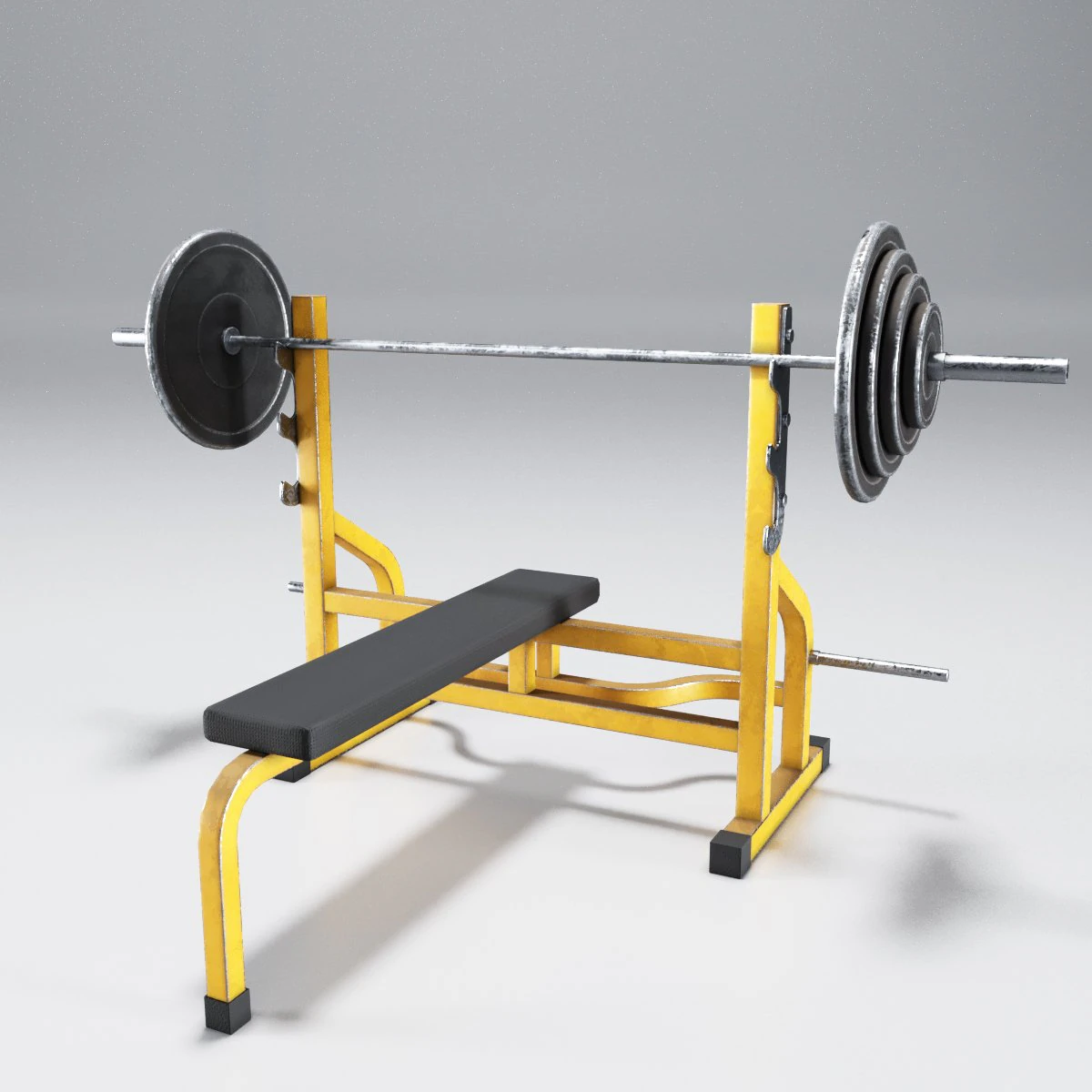 bench press 3D Model .c4d .max .obj .3ds .fbx .stl .blend 