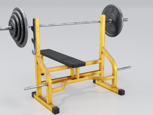 bench press Modello 3D