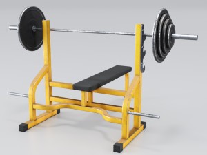 bench press Modello 3D