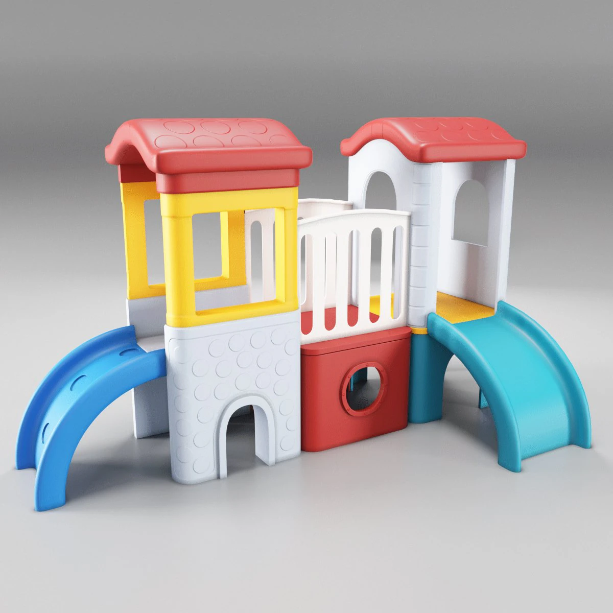 childrens castle slides 3D Model .c4d .max .obj .3ds .fbx .stl .blend 