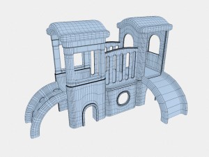 childrens castle slides Modello 3D