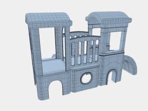 childrens castle slides Modello 3D