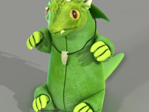 dragão da floresta verde Modelo 3D