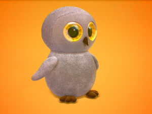 owl with huge eyes 3D Model