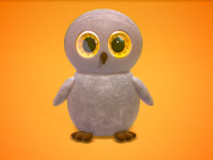 owl with huge eyes 3D Model