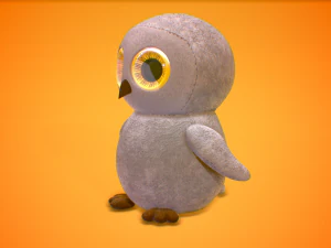 owl with huge eyes 3D Model